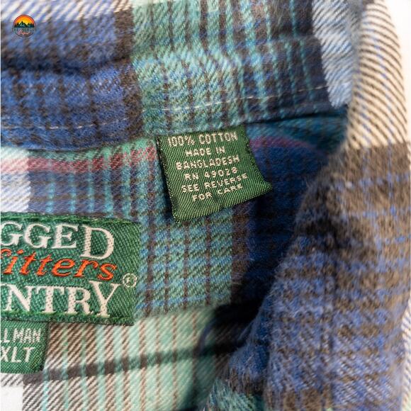 Rugged Outfitters Country Button-Up Shirt Multicolor Plaid Pearl Snap Men's 2XLT - Picture 8 of 9